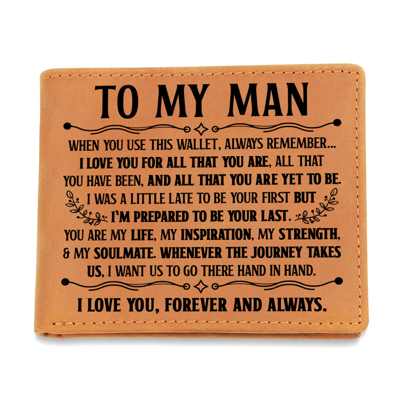 To My Man Inspiration (Black) – Leather Wallet