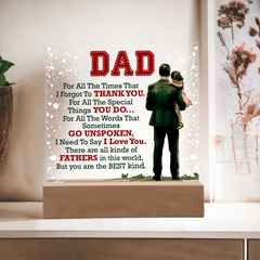Thank You Dad - Acrylic Square