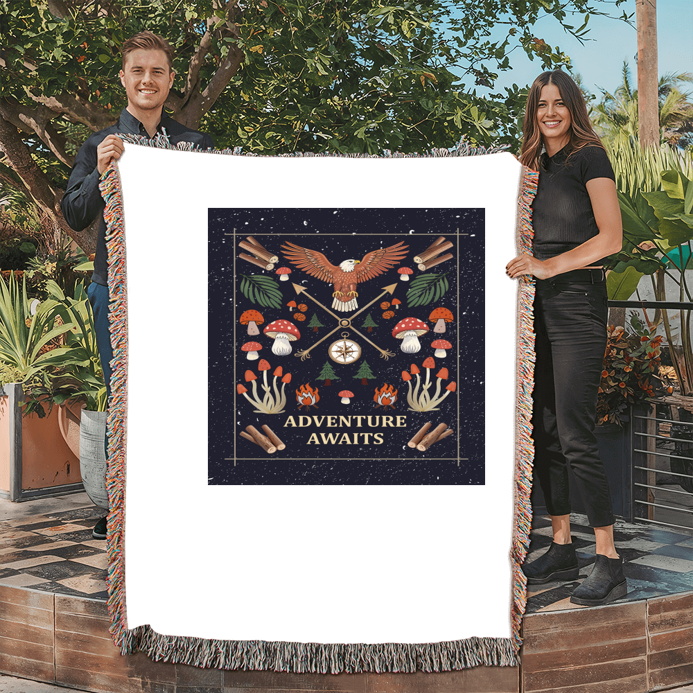Adventure Awaits - Woven Blanket